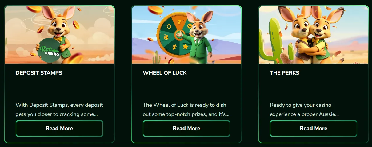 Roo Casino bonuses and welcome offers for Australian players