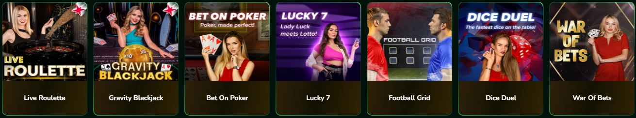 Live dealer games at Roo Casino